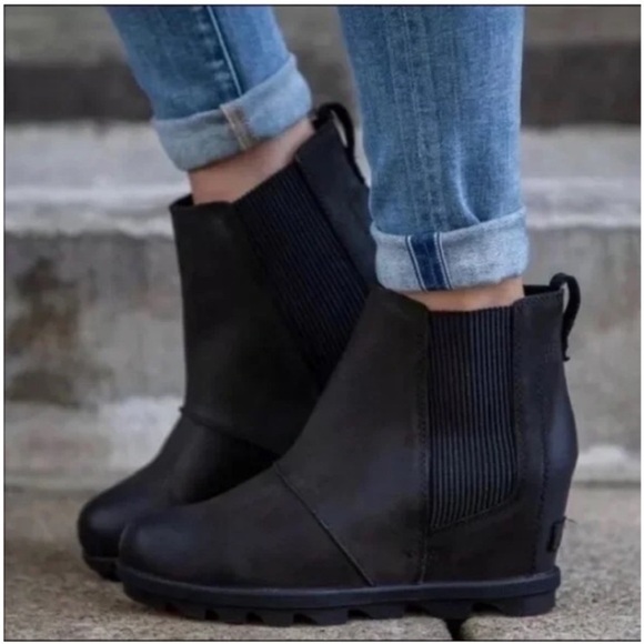 Sorel Joan Of Arctic II Black Wedge Bootie Boot Size 10.5 - Picture 10 of 10
